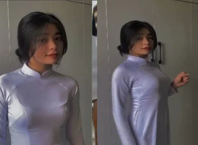 Mông tròn áo dài phê từng cơn